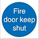 Stewart Superior Fire Door Keep Shut Sav Self Adhesive Sign Ref M014SAV [Pack 5]