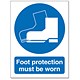 Stewart Superior Foot Protection Must Be Worn Self Adhesive Sign Ref M003SAV