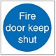 Stewart Superior Fire Door Keep Shut Self Adhesive Sign Ref M014PVC [Pack 5]
