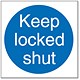 Stewart Superior Keep Locked Shut Self Adhesive Sign Ref M016SAV [Pack 5]