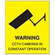 Stewart Superior Caution CCTV Camera In Constant Operation Self Adhesive Sign Ref W043PVC