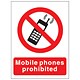 Stewart Superior Mobile Phones Prohibited Self Adhesive Sign Ref P087PVC