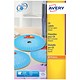 Avery CD/DVD Labels Laser 2 per Sheet Dia.117mm Black and White Ref L7676-25 [50 Labels]