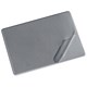 Durable Desk Mat with Transparent Overlay W600xD400mm Grey Ref 7202/10