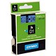 Dymo D1 Tape for Electronic Labelmakers 9mmx7m Black on Blue Ref 40916 S0720710