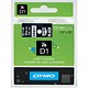 Dymo D1 Tape for Electronic Labelmakers 12mmx7m White on Black Ref 45021 S0720610