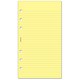 Filofax Refill Insert Ruled Notepaper 95x171mm Personal Yellow Ref 133010