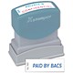 Xstamper Word Stamp Pre-inked Reinkable - Paid By Bacs - W42xD13mm Ref X1825