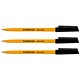 Staedtler 430 Stick Ball Pen Fine 0.8mm Tip 0.3mm Line Black Ref 430F9 [Pack 10]