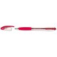 Bic Atlantis Ball Pen Cushion Grip Broad 1.2mm Tip 0.8mm Line Red Ref 837389 [Pack 12]