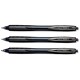 Uni-ball UBN178 Vision Rollerball Pen Retractable Medium 0.6mm Tip 0.4mm Line Black Ref 9007080 [Pack 12]