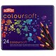 Derwent Coloursoft Pencils Extra Soft Highly-blendable Assorted Colours Ref 0701027 [Pack 24]