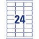 Avery TripleBond Labels Durable 24 per Sheet 63.5x33.9mm White Ref L6141-20 [480 Labels]