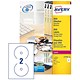 Image of Avery CD/DVD Labels Laser Colour 2 per Sheet Dia.117mm DVD-safe Matt White Ref L7776-25 [50 Labels]