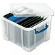 Image of Really Useful Storage Box - Clear Plastic - 35 Litre - Includes files