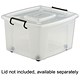 Strata Clearly Strong Storage Box minus Lid Plastic Wheeled 30 Litre W390xD440xH245mm Ref HW683-CLR