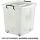 Strata Clearly Strong Storage Box minus Lid Plastic Wheeled 50 Litre W390xD440xH430mm Ref HW685-CLR