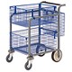 Versapak Minor Plus Mail Trolley 2 Front Baskets and Rear Pannier W584xD788xH914mm Silver Ref MT3-SIL