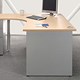 Adroit Sintra Uno 1600 Desk Radial Left-hand W1600xD1200xH725mm Maple