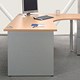 Adroit Sintra Uno 1600 Desk Radial Right-hand W1600xD1200xH725mm Beech