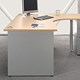 Adroit Sintra Uno 1600 Desk Radial Right-hand W1600xD1200xH725mm Maple
