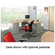 Adroit Sintra Duo 1600 Desk Radial Left-hand W1600xD1200xH725mm Beech