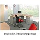 Adroit Sintra Duo 1600 Desk Radial Right-hand W1600xD1200xH725mm Beech