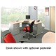 Adroit Sintra Duo 1600 Desk Radial Left-hand W1600xD1200xH725mm Maple