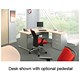 Adroit Sintra Duo 1600 Desk Radial Right-hand W1600xD1200xH725mm Maple