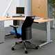 Adroit Sintra Cinco 1600 Desk Radial Left-hand W1600xD1200xH725mm Beech