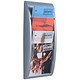 Fast Paper Quick Fit Literature Holder Wall-mount 4 x A4 Pockets W290xD95xH650mm Aluminium Ref 4061.35