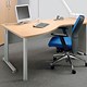 Adroit Sintra Cinco 1600 Desk Wave Left-hand W1600xD1200xH725mm Beech