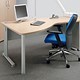 Adroit Sintra Cinco 1600 Desk Wave Left-hand W1600xD1200xH725mm Maple
