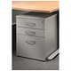 Adroit Sintra Filing Pedestal Mobile Under-desk 3 Drawer W420xD570xH610mm Aluminium