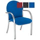 Trexus Plus Visitors Chair Silver-colour Frame High Back H420mm W500xD460xH470mm Blue
