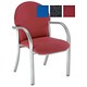 Trexus Plus Visitors Chair Silver-colour Frame High Back H420mm W500xD460xH470mm Burgundy