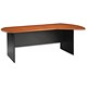 Emperial Executive Desk with Black Trim Right-hand W2100xD1200xH765mm Cherry Veneer