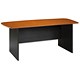 Emperial Manager Desk with Black Trim W1800xD840xH765mm Cherry Veneer