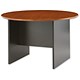 Emperial Meeting Table Circular with Black Trim Dia1200xH765mm Cherry Veneer