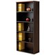 Emperial Bookcase with Black Trim Tall W800xD400xH1960mm Cherry