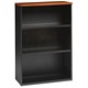 Emperial Bookcase with Black Trim Low W800xD400xH1185mm Cherry