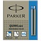 Parker Quink Mini Cartridge Ink Refills Blue Ref S0767240 [Pack 6]