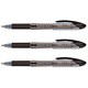Paper Mate Gel 2020 Rollerball Pen with Scalloped Grip 0.7mm Tip 0.5mm Line Black Ref S0796670 [Pack 20]