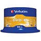 Verbatim DVD-R Recordable Disk Write-once on Spindle 16x Speed 120min 4.7Gb Ref 43548 [Pack 50]
