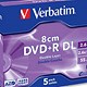 Verbatim 8cm DVDplusR for Camera Slim Case Speed 4x Capacity 2.6GB Ref 43584 [Pack 5]