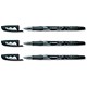 Stabilo Colorgel Rollerball Pen Ergonomic Grip Fine 0.7mm Tip 0.4mm Line Black Ref 208-46 [Pack 10]