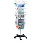 Deflecto Literature Display Stand Wire on Castors 3 Sides 21 x A4 Pockets W520xD520xH1520mm Ref 78845