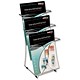 Deflecto Literature Holder Desktop Wire with Rubber Feet 3 Pockets W250xD240xH440mm Clear Ref 78345