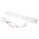 Micromark Powerboard Extension Lead 6-Way Individually-switched with Indicators Cable 2m Ref MM22288