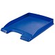 Leitz Plus Letter Tray Slim Polystyrene with 2 Label Positions Blue Ref 52370035